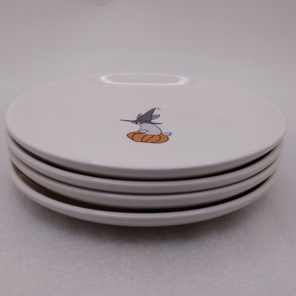 Magenta Designer Collection "JACK'S PUMPKINS" PLATES Bunny 6" Diameter Set of 4 - Picture 9 of 12